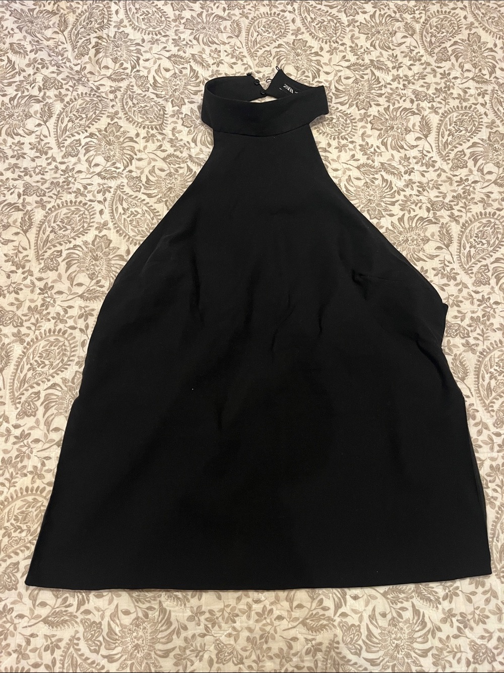 Zara Black One-Shoulder Halter Top